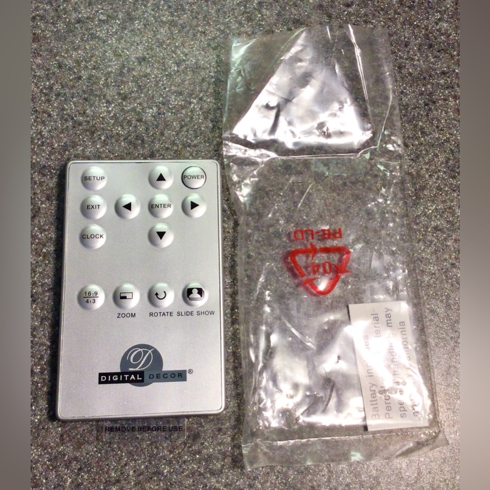 Digital Decor DPF710 Remote Control For DIGITAL PICTURE FRAME ~ Brand New!